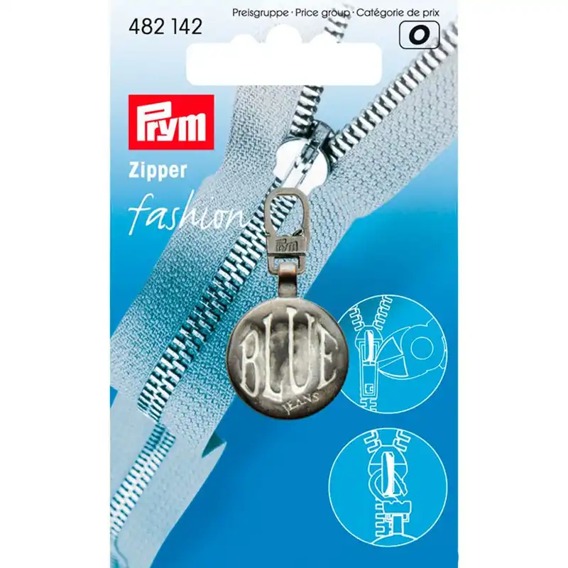 Premium - Linguetta per la chiusura Prym Moda cerniera lampo - blu