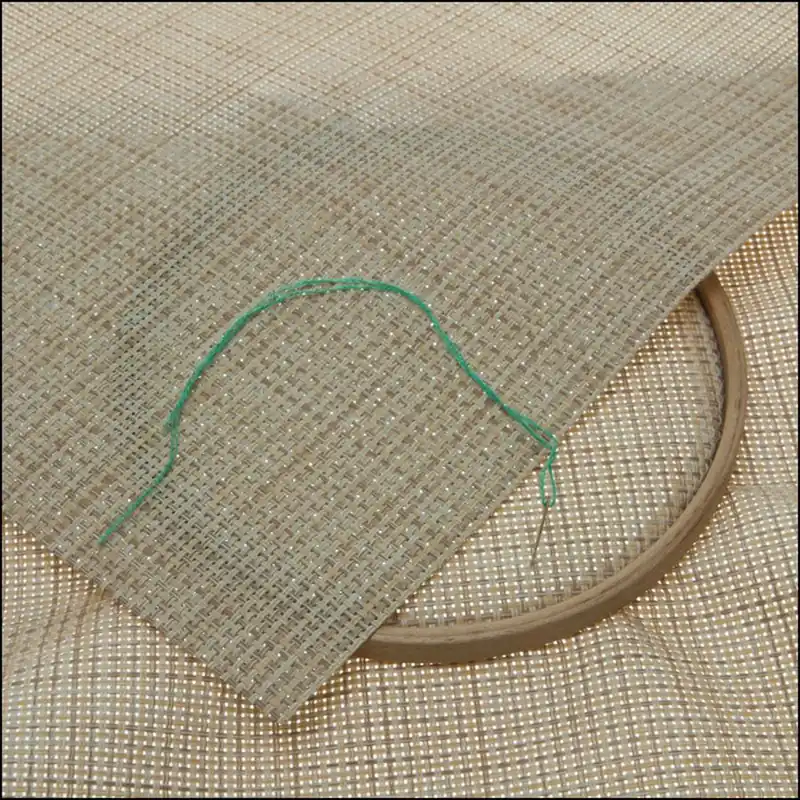 Tela da ricamo in tassello LMC Set di 2 tele in PVC screziato ecrù 5,5 - Quantità limitata