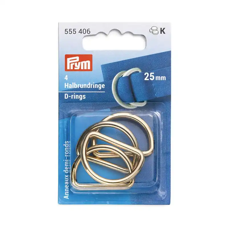 Affare | Accessorio per la borsa Prym Anelli a D - 25 mm oro