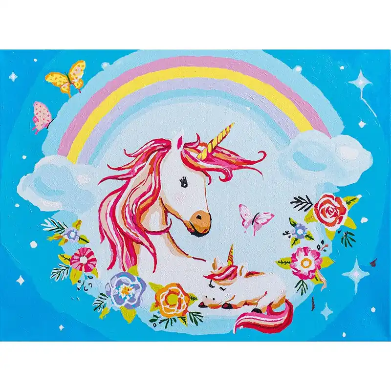 Kit di pittura per numero Vervaco Madre e bambino unicorno - Consegna rapida