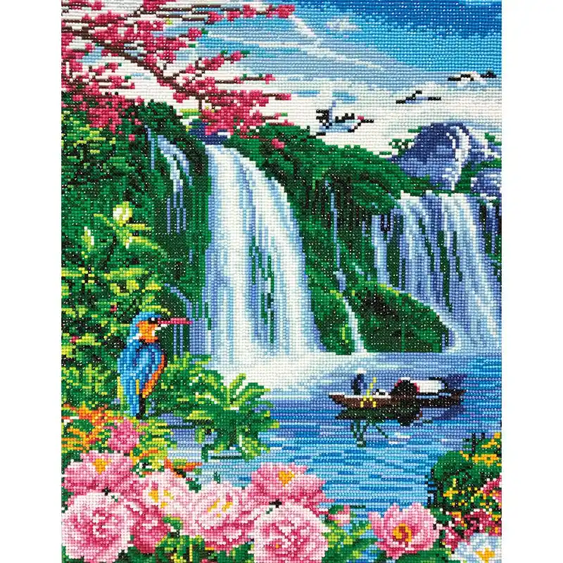Scorte quasi esaurite | Kit ricamo diamante su telaio Crystal Art D.I.Y Magnifica cascata