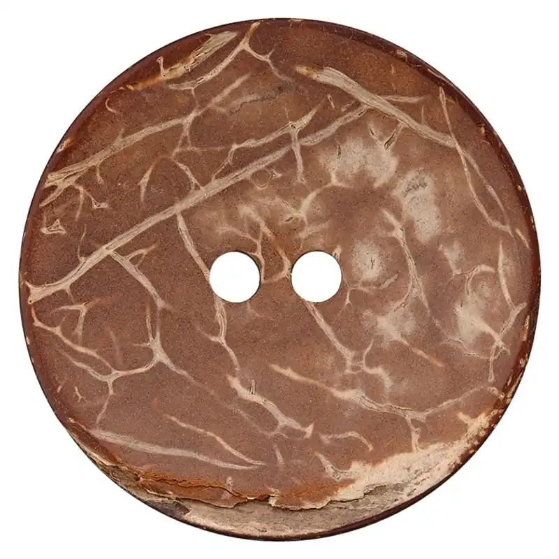 Spedizione veloce - Bottoni a 2 fori Union Knopf by Prym Bottone a 2 fori in cocco - 40 mm marrone medio