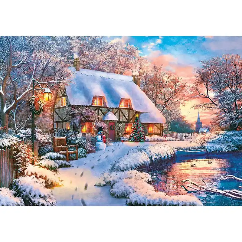 Qualità premium | puzzle Castorland Casetta invernale - 500 pezzi