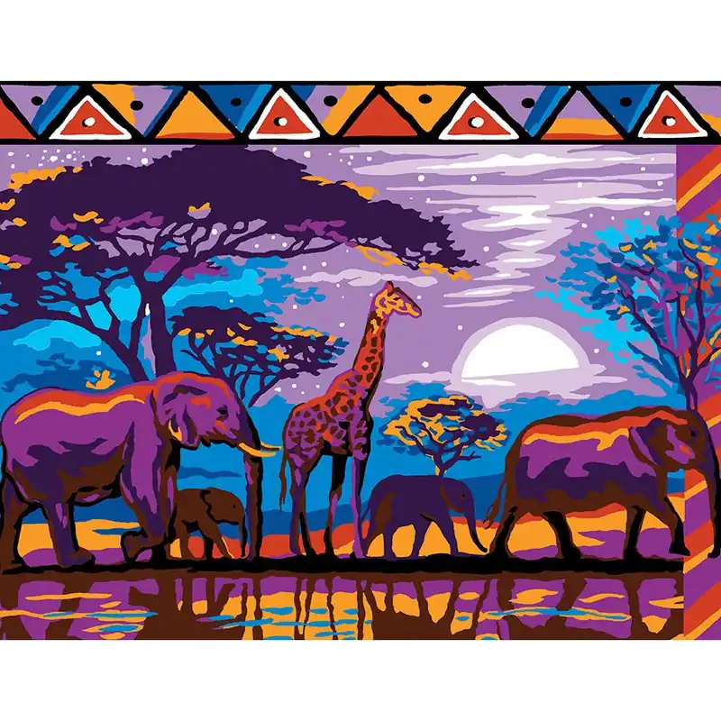 Canovaccio antico Luc Créations Colori dell‘Africa - con matassine MOULINE DMC - Disponibile ora