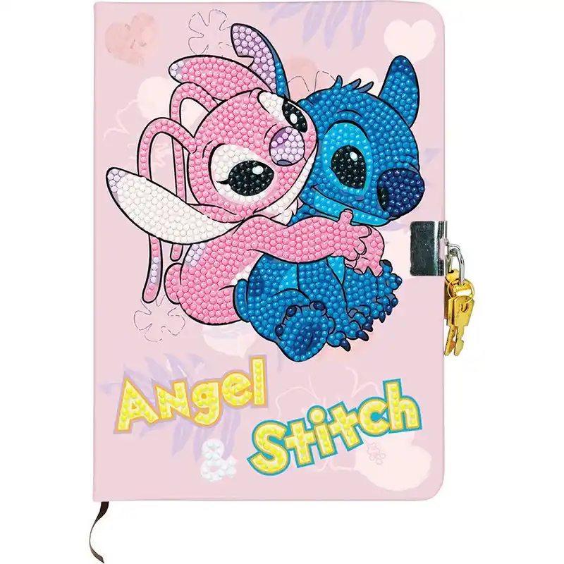 Taccuino da ricamo a diamante Crystal Art D.I.Y Diario segreto - Stitch | Compra subito