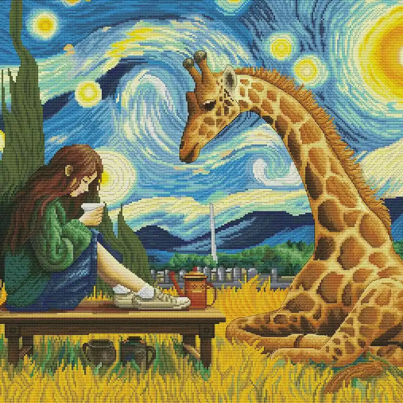 kit ricamo a punto croce Nova Sloboda Le metamorfosi di Van Gogh | Ultima occasione