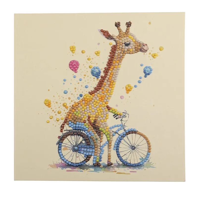 Carta con ricamo a diamante Crystal Art D.I.Y Giraffa bambino | Di tendenza