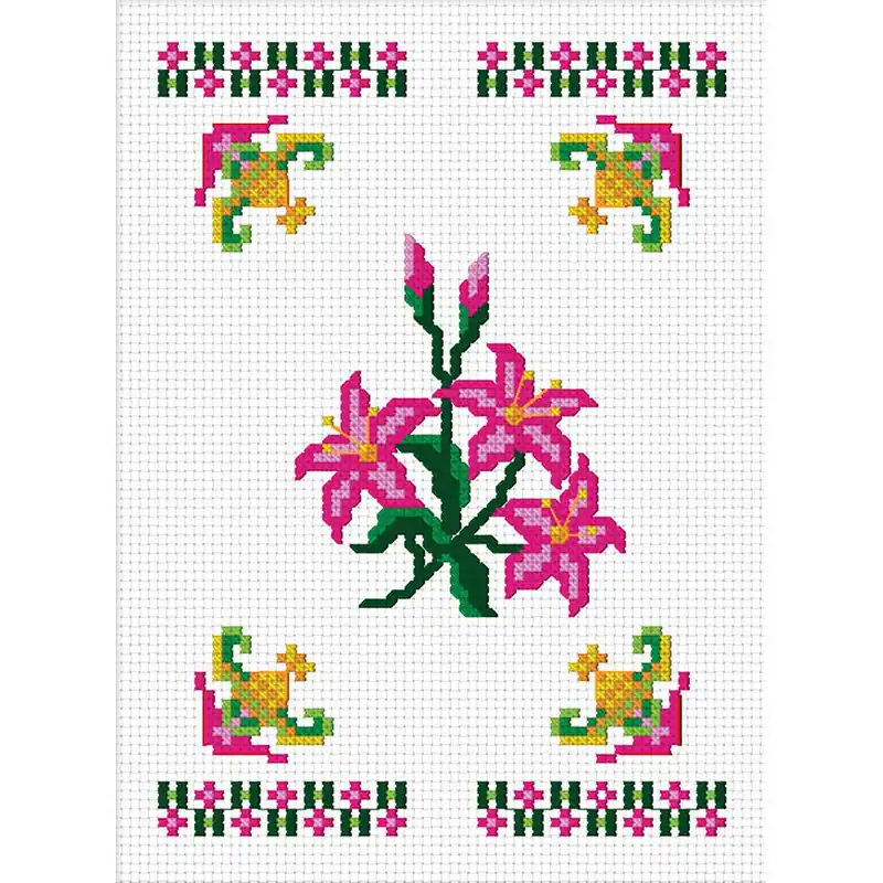 Disponibile - kit ricamo a punto croce Luc Créations fiori