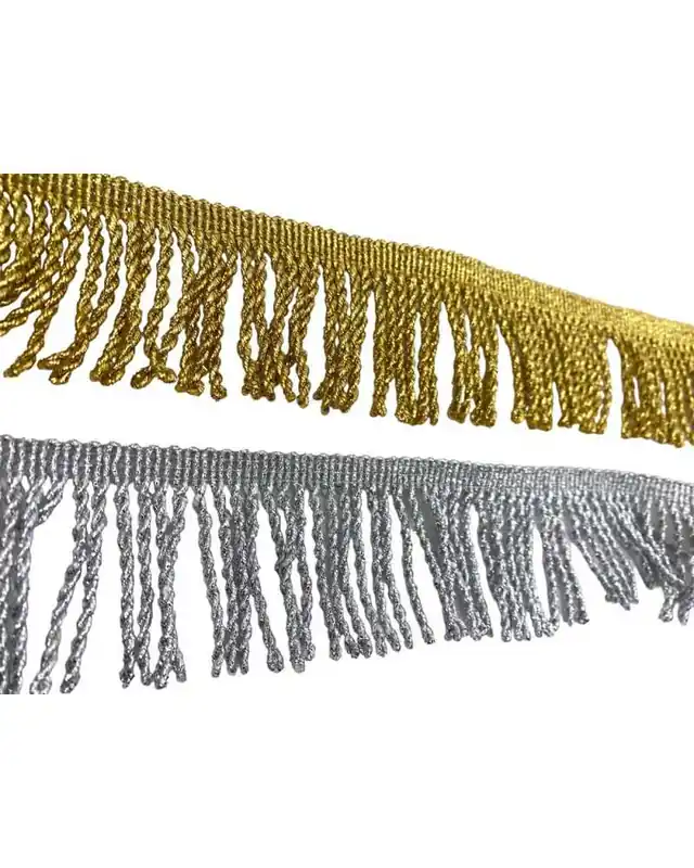 Passamaneria Frangia 2 Capi Cordoncino Lurex Alta 7 Cm | Ultime disponibilità