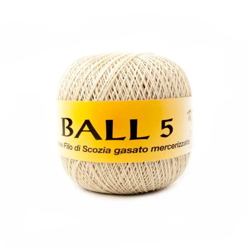 Ball 5 by Tricot Cafè - Filato puro cotone egiziano filo di scozia makò ideale per uncinetto | Premium