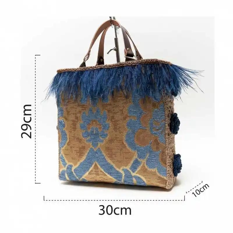 Ultime disponibilità - Borsa Dani Rosellina - Kit completo borsa in tessuto damascato