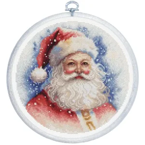 Kit punto croce con telaio incluso Luca-S - Babbo Natale, BC224 - Promozione speciale