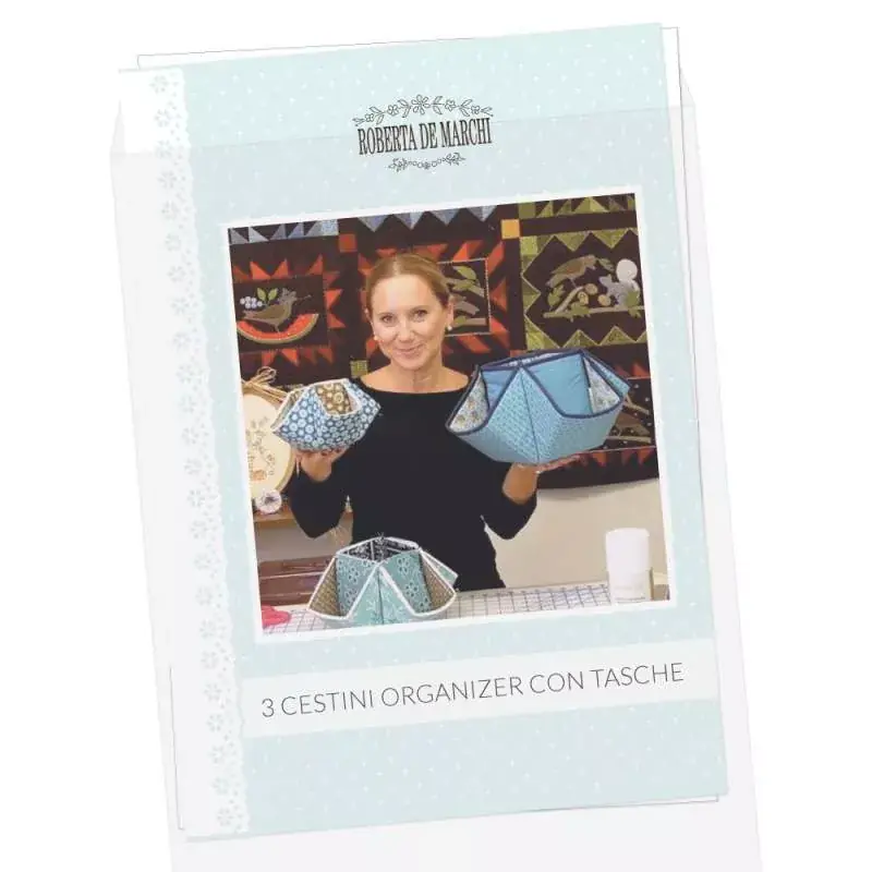3 Cestini Organizer con Tasche - Cartamodello Stampato | Nuovo prodotto
