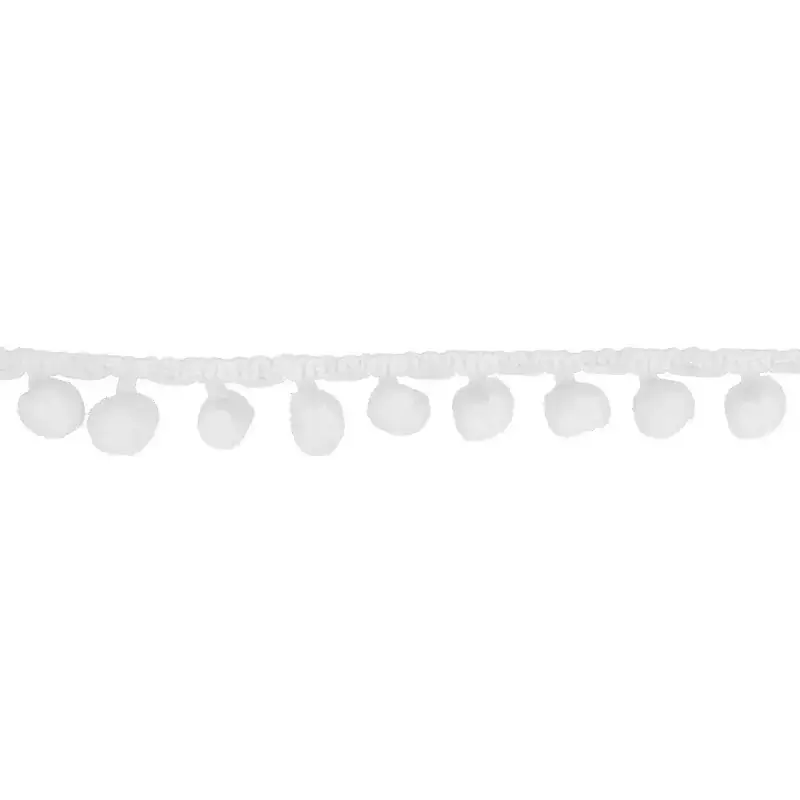 Simplicity, Nastro Pom Pom Bianco - Altezza 19 mm Lunghezza 1,2 mt | Prodotto di punta