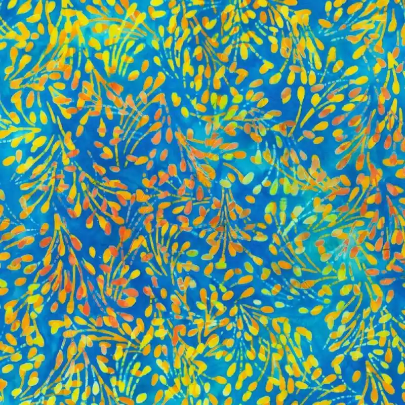 Artisan Batiks Floral Fantasy Collection, Tessuto Sky - Robert Kaufman | Nuovo in catalogo