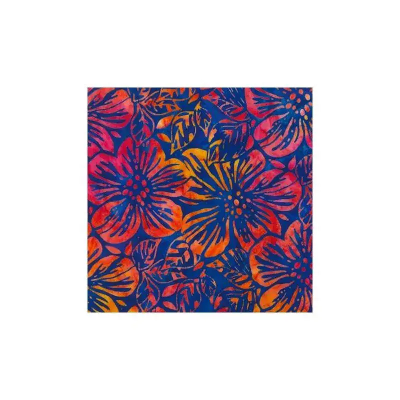 Ordina subito - Artisan Batiks Floral Fantasy Collection, Tessuto Ocean - Robert Kaufman