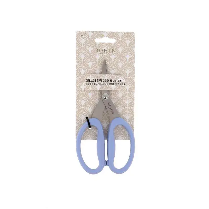 Offerta imperdibile - Bohin, Forbici di Precisione Microdentate, Azzurre - 17,50 cm