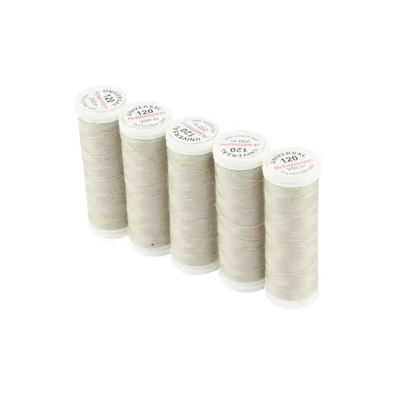Consegna espressa - Set di 5 filati per cucire da 200m, Platino 0773 - Ackermann Universal 120