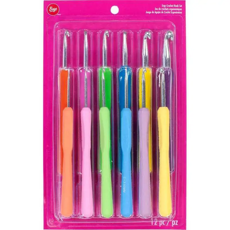 Set di 12 uncinetti con manico ergonomico da 2,25 a 10 - Acquisto sicuro