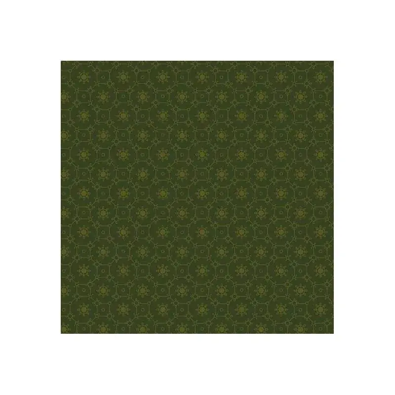 Grande sconto | Andover, Evergreen collection di Edyta Sitar, Tessuto Verde scuro con fiori geometrici Verde Oliva