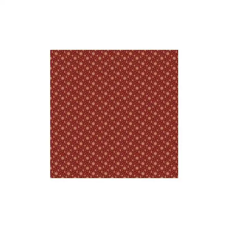 Marcus Fabrics, Ruby‘s Rings, collezione Repro Reds di Sheryl Johnson- Tessuto Rosso con piccoli cerchi chiari - Risparmia ora