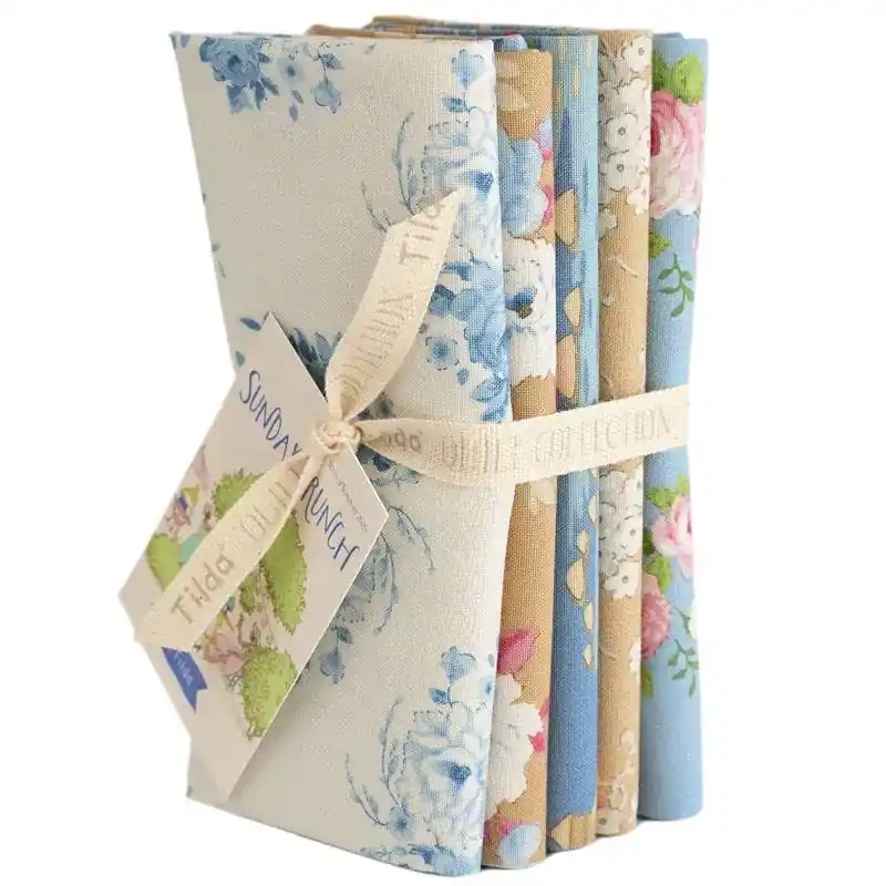 Tilda Sunday Brunch, 5 Fat Quarter Blue/Sand | Ordina subito
