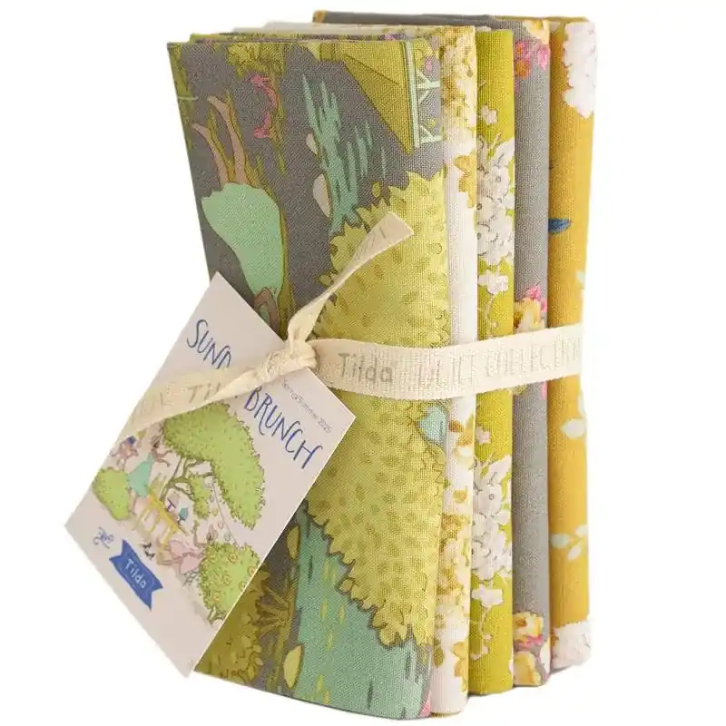 Acquista subito | Tilda Sunday Brunch, 5 Fat Quarter Grey/Yellow