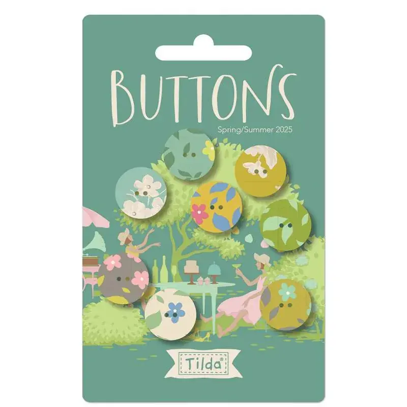 Tilda Sunday Brunch, 8 Bottoni da 16mm - Promozione speciale