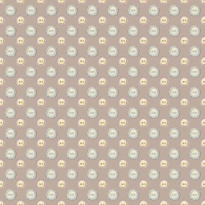 Molto richiesto | Easter Patchwork, Stoffa Bottoni su Tessuto Tortora
