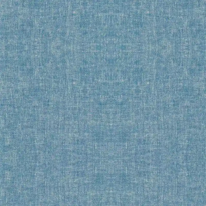 Affare | Brussels Washer Yarn Dye, Rain, tessuto misto lino tinto in filo lavorazione chambray azzurro cupo - Robert Kaufman