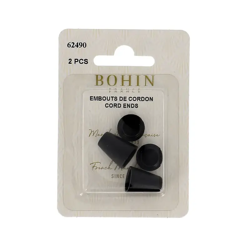 Super prezzo | Bohin, Terminali per cordini, Nero, 13,5x22mm - 2pz
