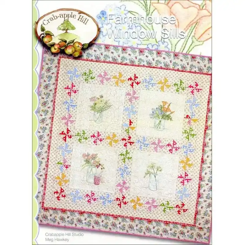 Farmhouse Window Sills Quilt - Crabapple Hill, Cartamodello - Spedizione espressa