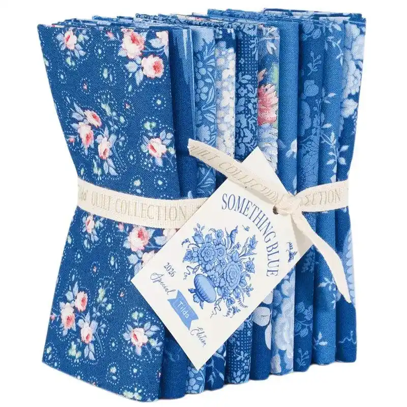 Prezzo di fabbrica | Tilda Something Blue, Fat Quarter Bundle Dark, 10 Fat Quarter da 53 x 48 cm in tonalità scure