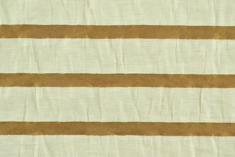 Cotone effetto stropicciato beige a righe marroni | Ordina oggi