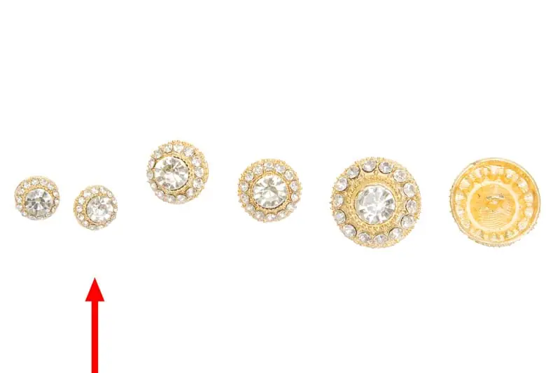 Risparmia di più - BOTTONE STRASS ORO 1,1 cm