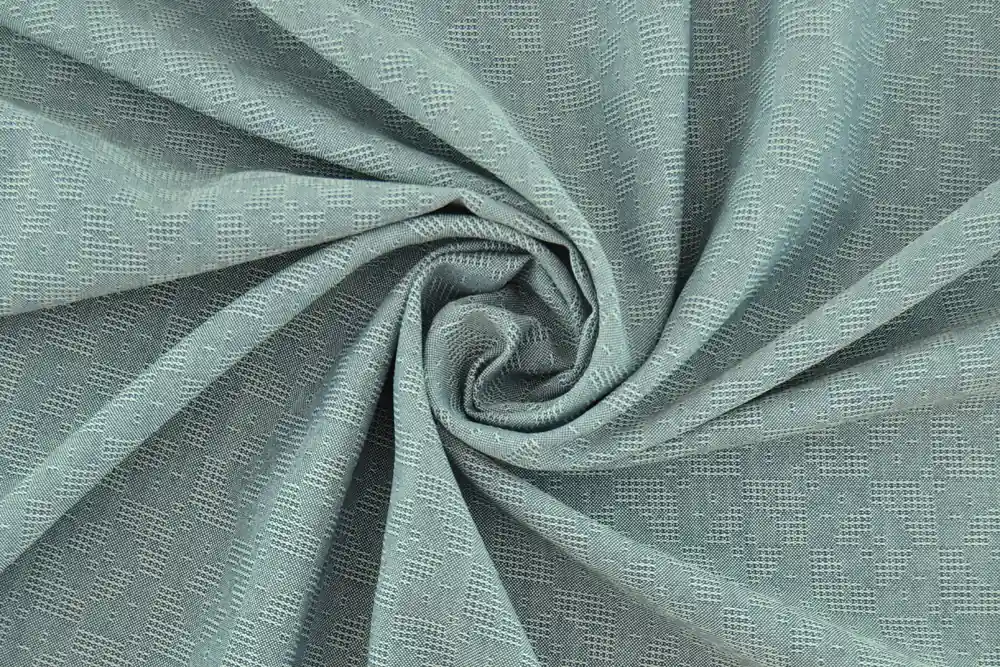 Svendita | Jacquard leggero celeste polvere geometrico