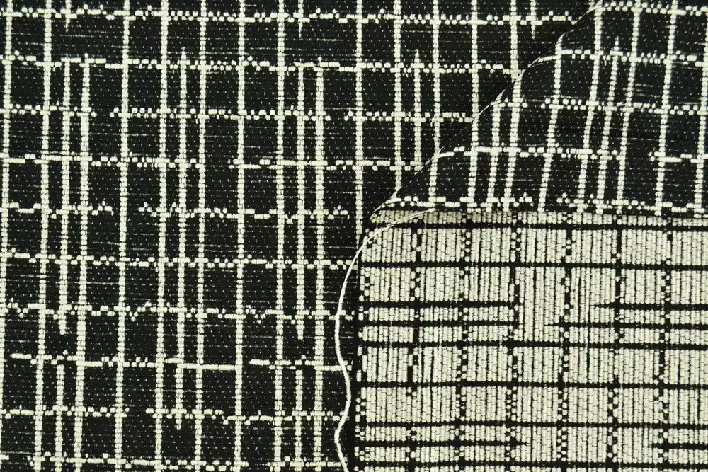 Jacquard a quadri sfumati bianco e nero - Nuovo prodotto