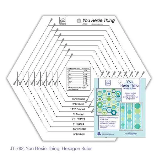 Hexagon ruler you hexie thing, june tailor jt-782 | Ordina subito