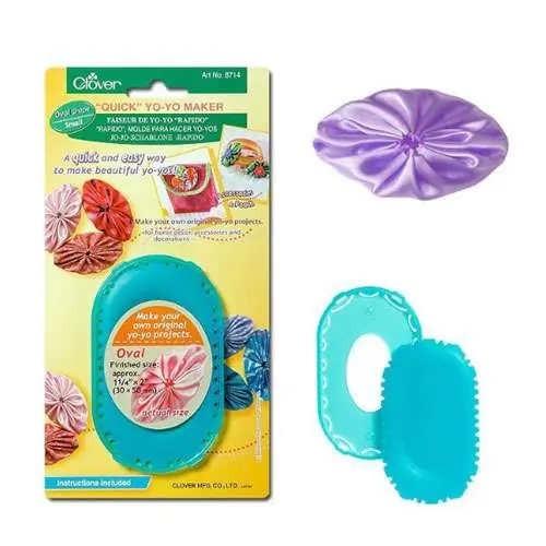 Fino a esaurimento - Jolly/ kit 2 quick yo-yo maker oval shape/telaio per fiori ovali, clover 8709-8714