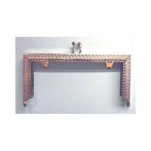 Chiusura per borsetta rettangolare zigrinata colore argento cm 12 - Compra subito