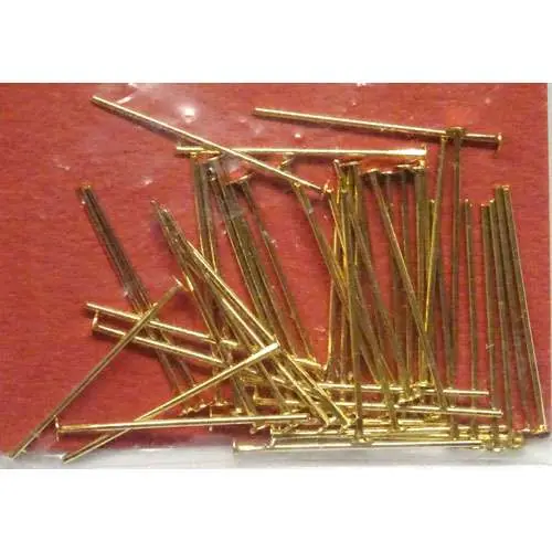 Qualità superiore | Chiodini per perle, colore oro cm 2,5/ 50 pezzi
