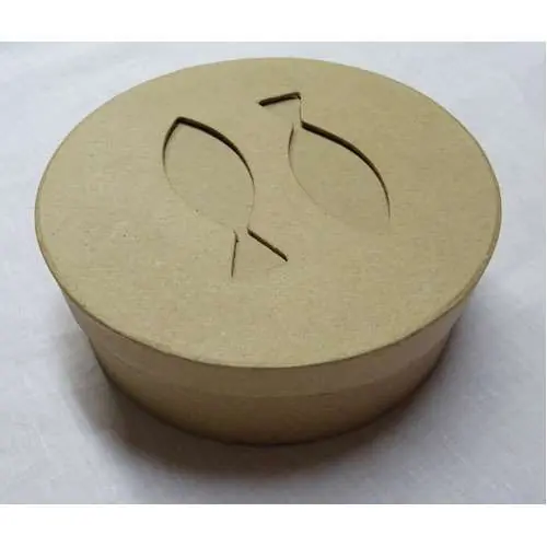 Scatola in cartone rotonda con coperchio con pesci | Grande sconto