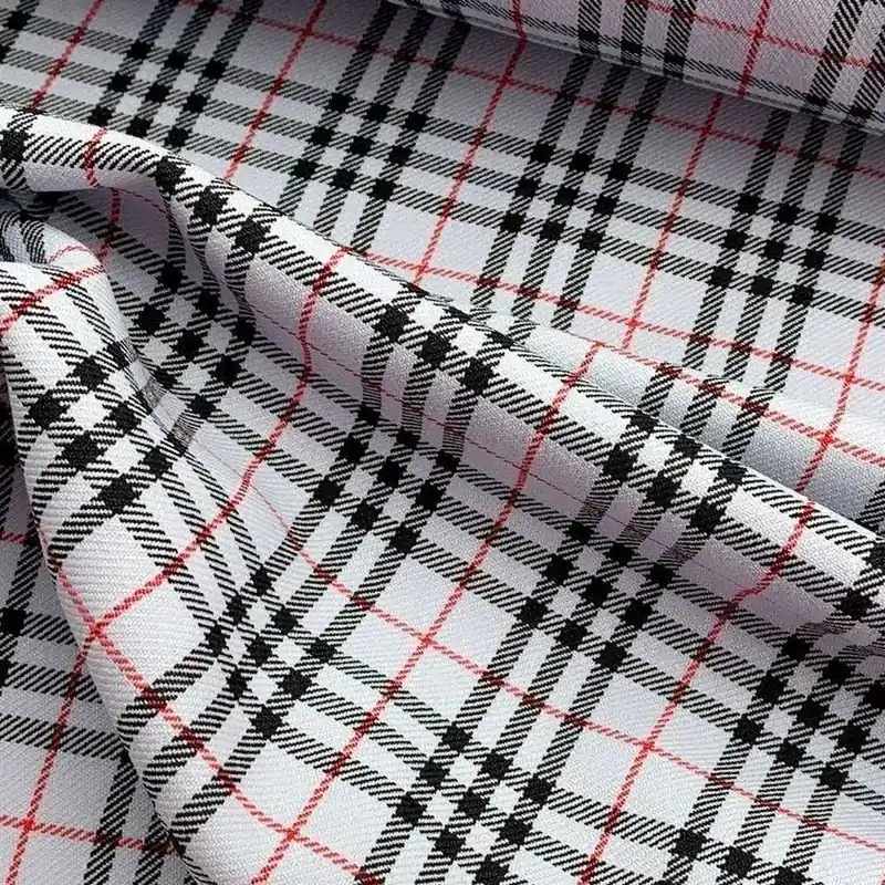 Tessuto Scozzese Comfort 50 Cm Grigio Rosso Quadretto Nero | Offerta del giorno