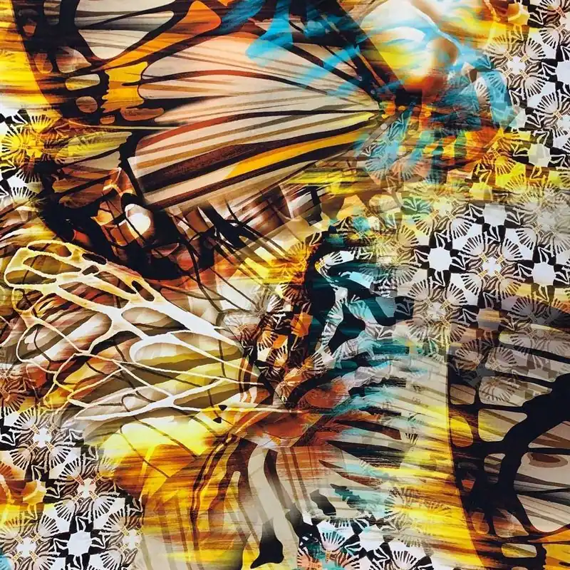 Molto richiesto - Tessuto Pura Seta Farfalla 110x140 Cm