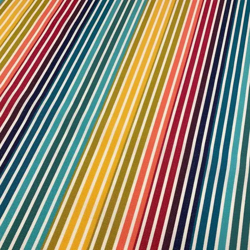 Pronto per la spedizione - Tessuto 160 Antimacchia Idrorepellente Caribbean 50 Cm Multicolor
