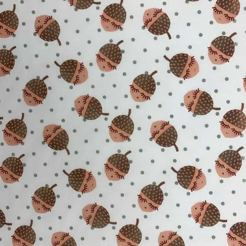 Acquista dal produttore | Tessuto Cotone Stampato Ghiande 50 Cm