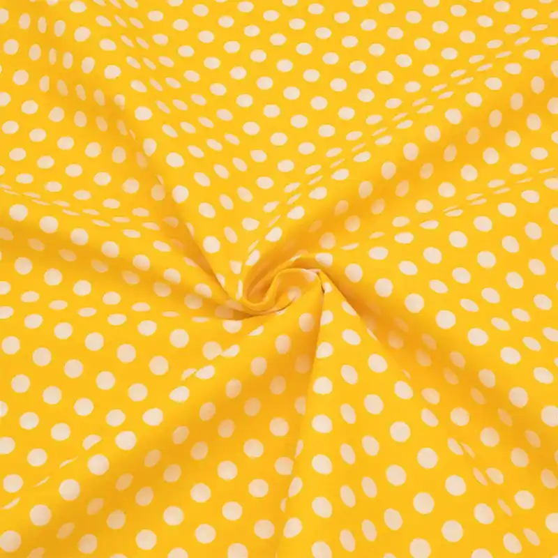 Molto apprezzato - Tessuto macro pois giallo