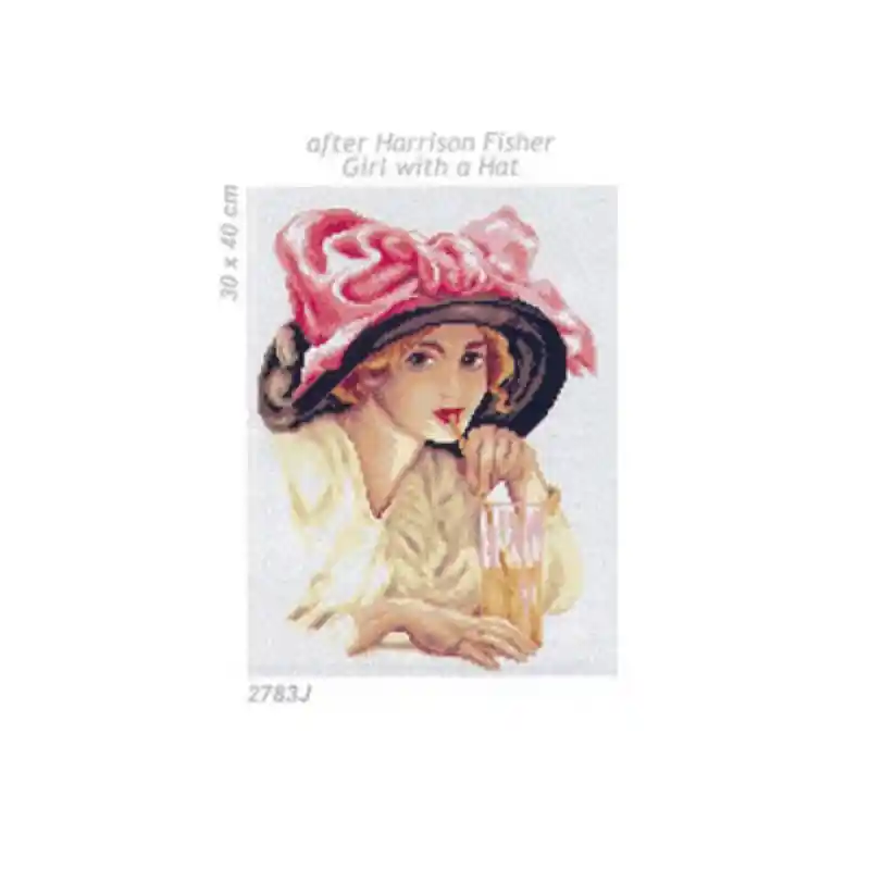 Non lasciartelo sfuggire | Tela mezzo punto Ragazza con cappello