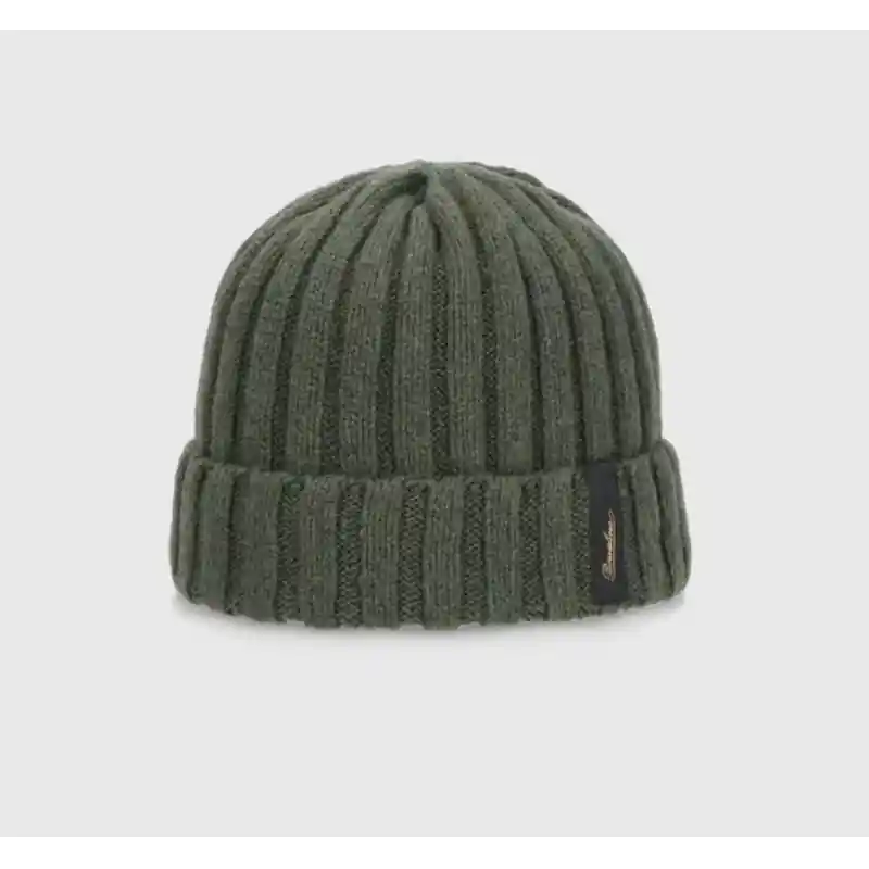 Spedizione rapida | Borsalino Cuffia "Hill" eco cashmere verde militare
