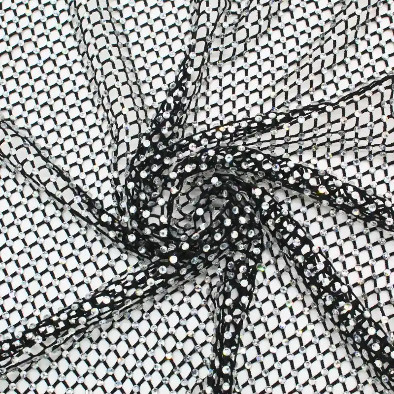 Offerta speciale | Rete elastica strass nera